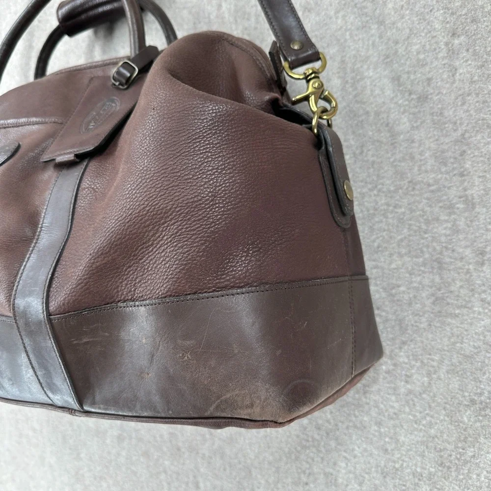 Fossil Brown‎ Leather Doctors Duffle Bag with Strap Overnight